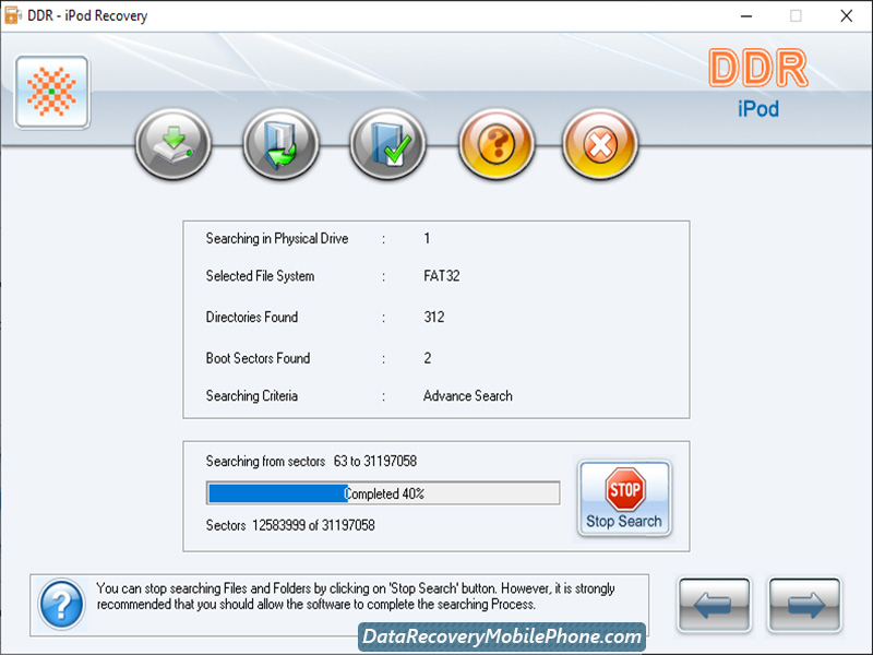 Data Recovery iPod screen shot