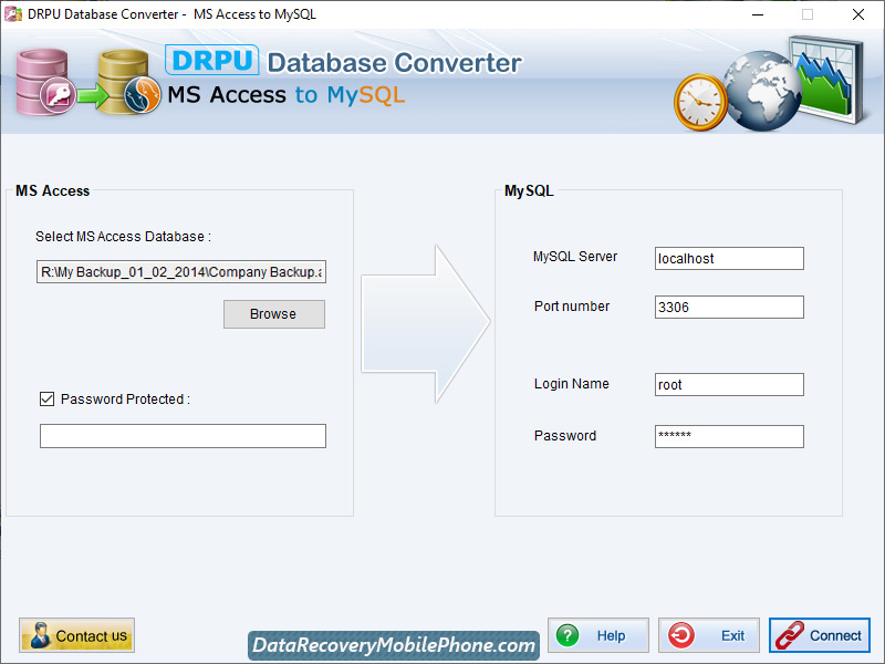 Convert mdb to MySQL screen shot