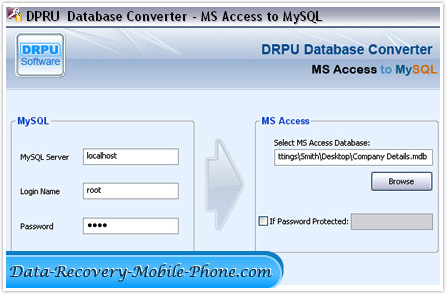 MS Access to MySQL Database Converter screenshot