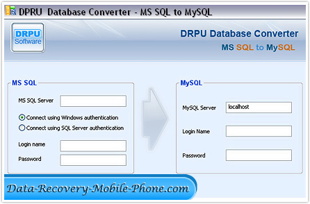 MSSQL to MySQL Database Converter screenshot