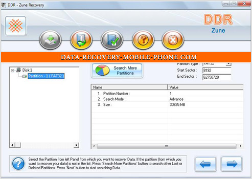 Zune Music Data Recovery Software screenshot