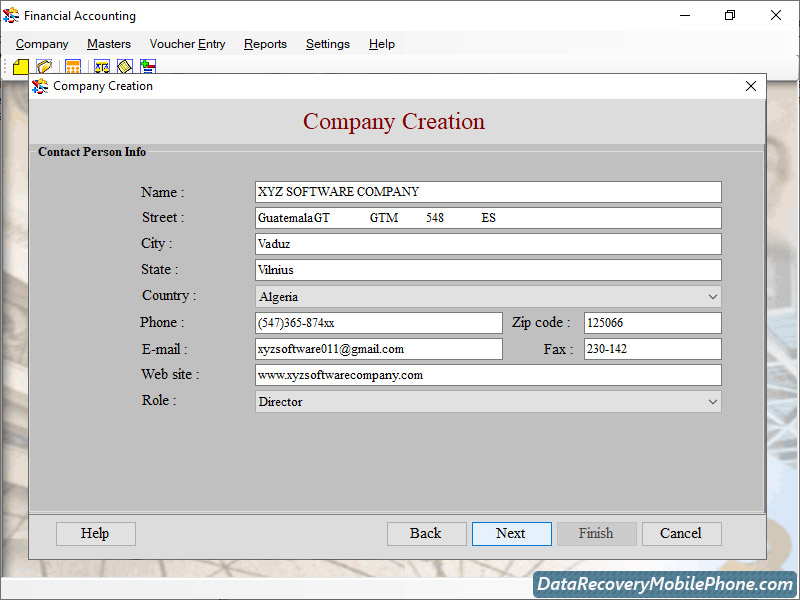 Screenshot of Inventory Management Application