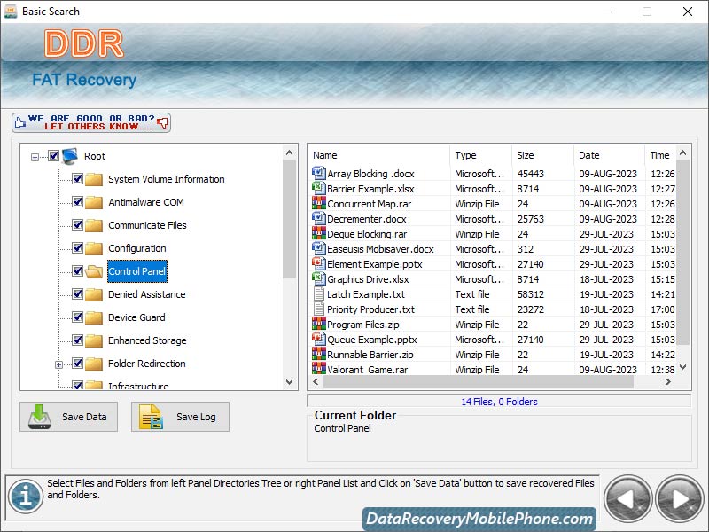 Screenshot of FAT Recovery Software