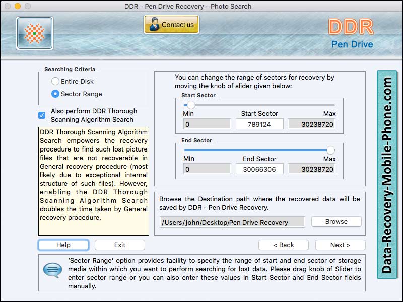Screenshot of Mac Pen Drive Data Recovery