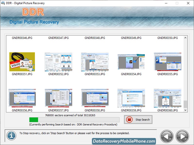 Screenshot of Digital Picture Restoration Tool