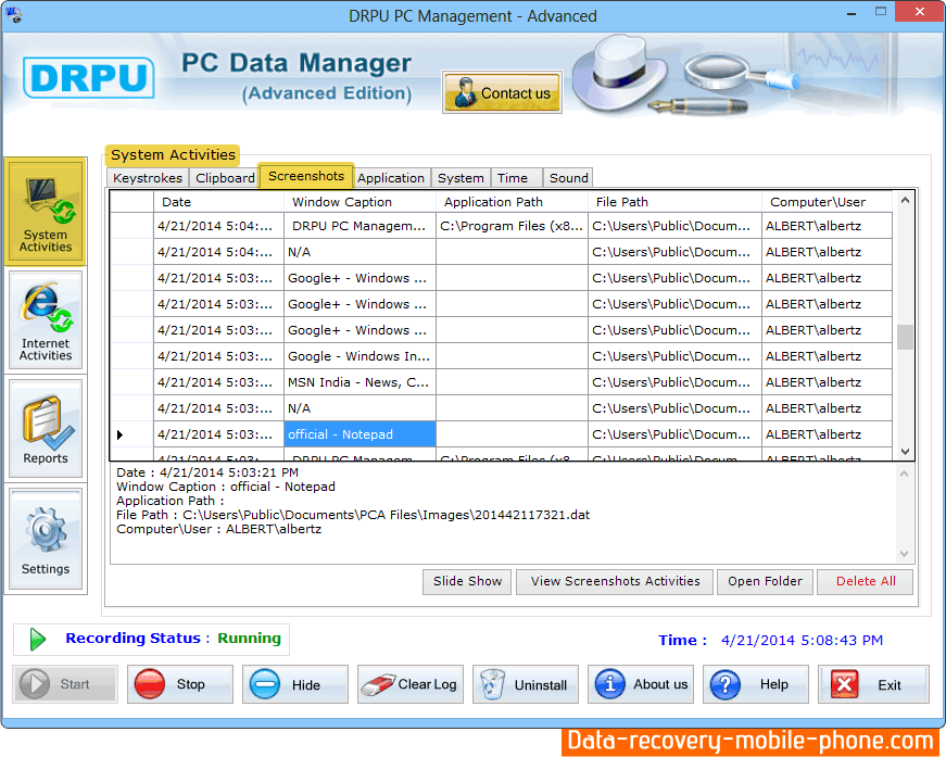 System Activities