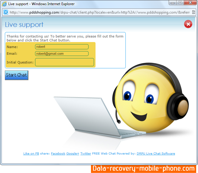 Live Chat Software Screenshot