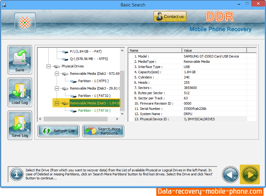 Select partition