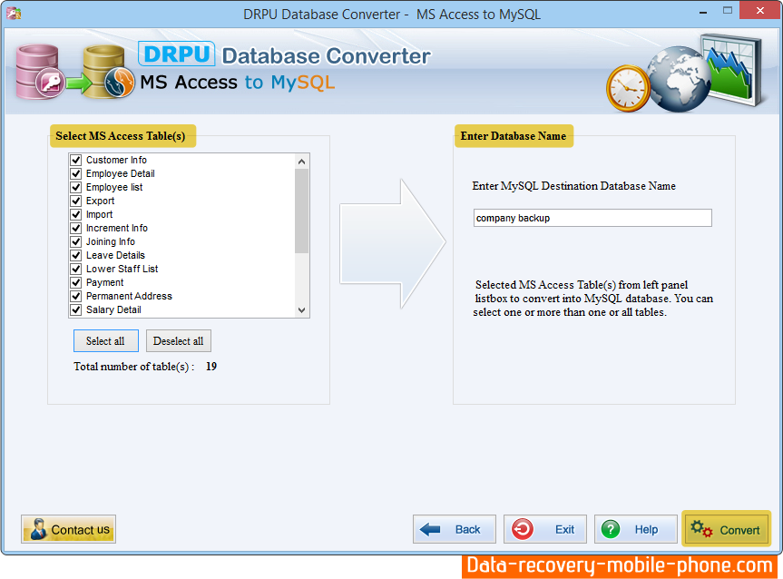 Select MS Access Table