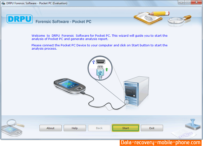 Pocket PC Forensic Tool Screenshot