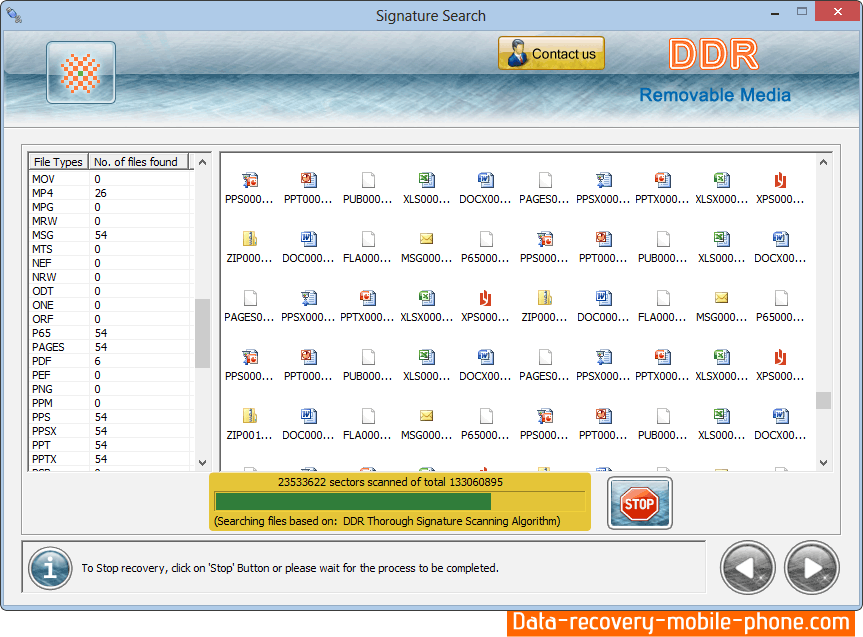 Data Recovery for Removable Media Screenshot
