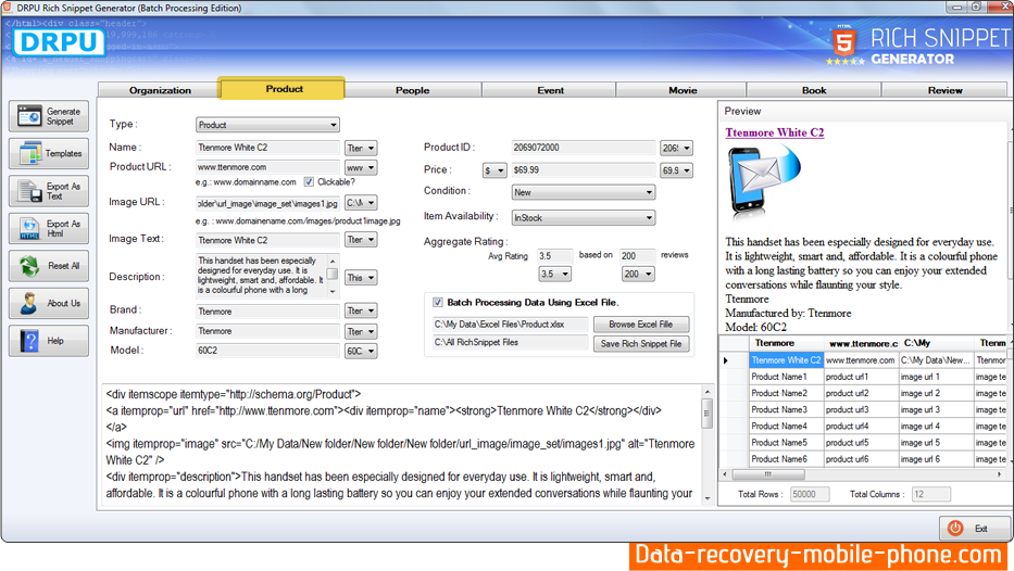 Batch Processing Data Using Excel File