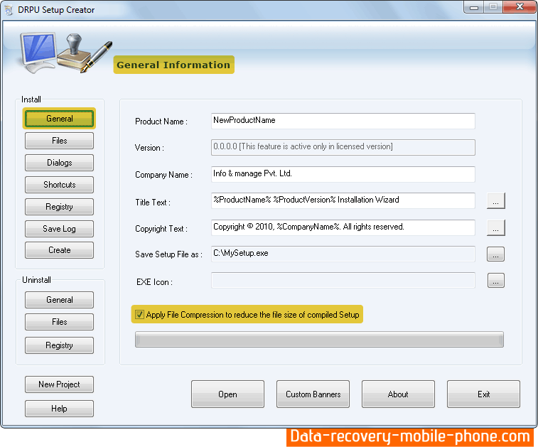Setup Maker Software Screenshot